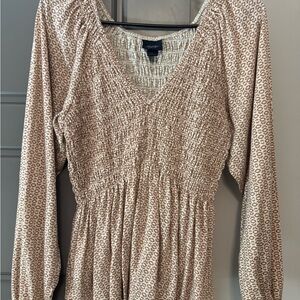 Daytrip Cream Long Sleeve Dress